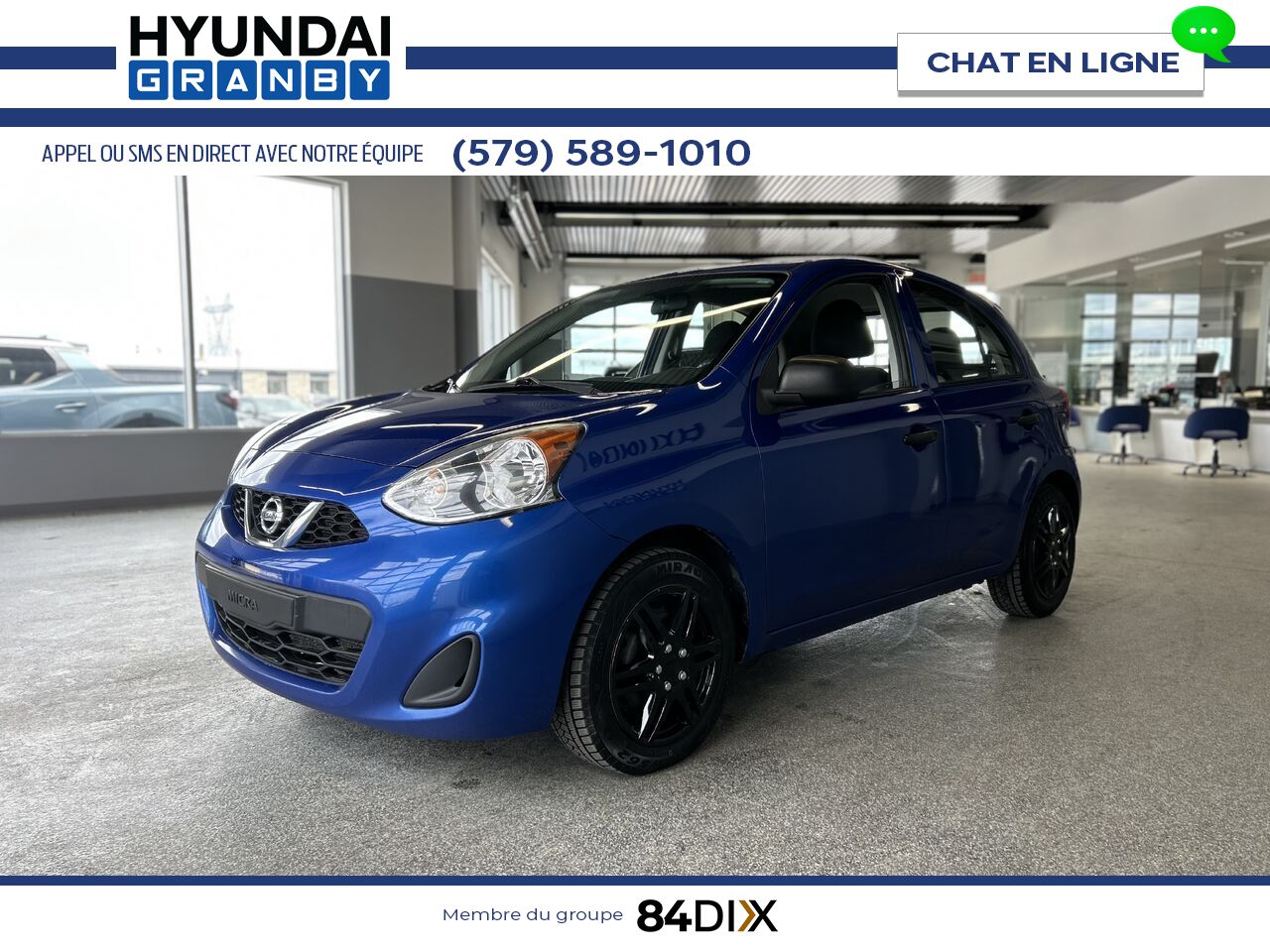 2015 Nissan Micra Blue Granby - photo #3