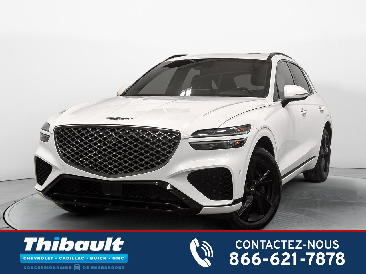 Genesis GV70 AWD Prestige Toit Pano Volant Chauffant 2023 Blanc Sherbrooke - photo #0