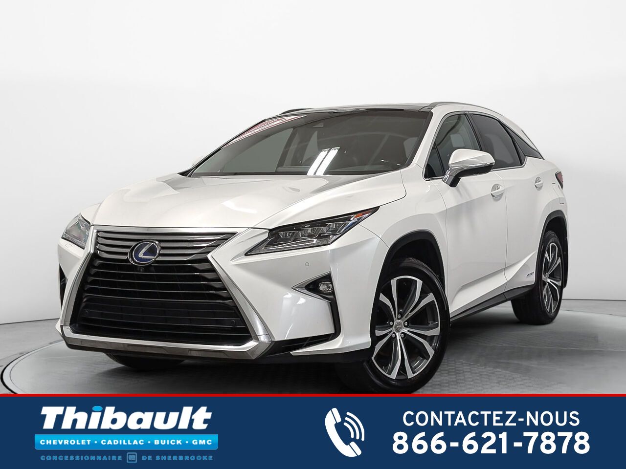 2016 Lexus RX 450H Executive DVD Toit Pano Bas Kilom&eacute;trage White Sherbrooke - photo #0