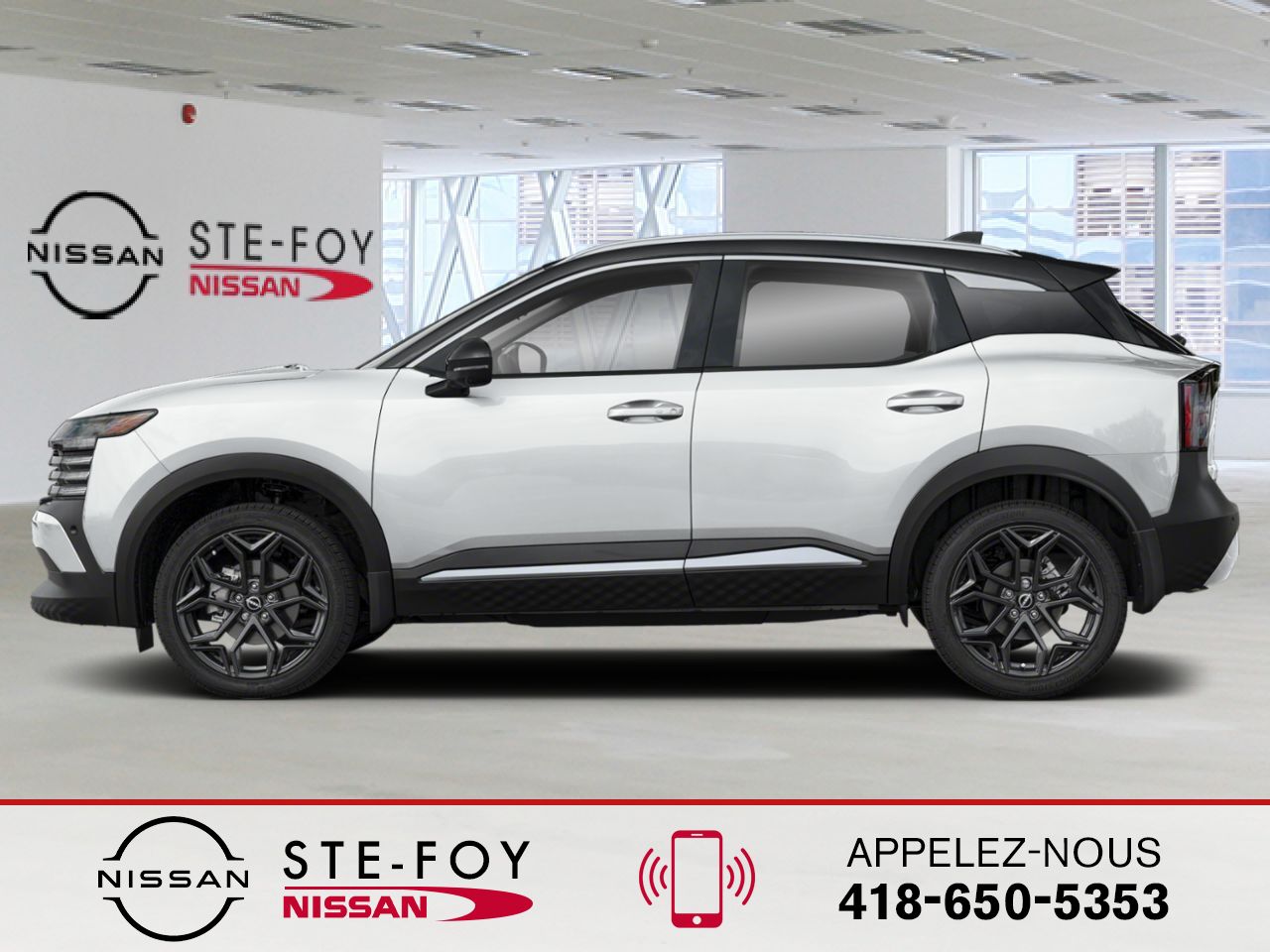 NISSAN Kicks 2026 Blanc d'Aspen triple couche/Noir intense Ste-Foy - photo #1