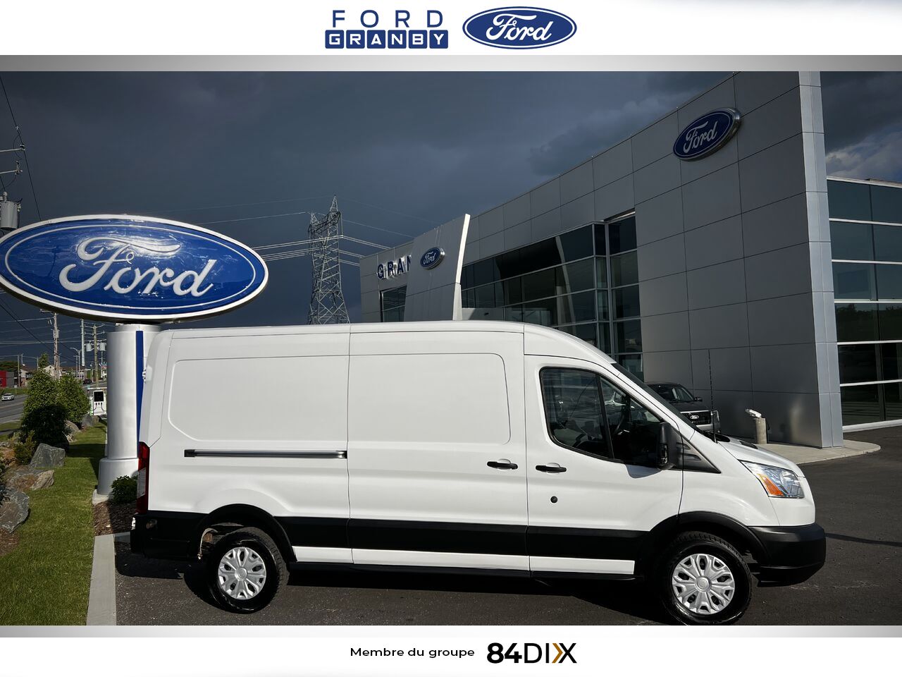 2019 Ford Transit fourgon utilitaire White Granby - photo #1