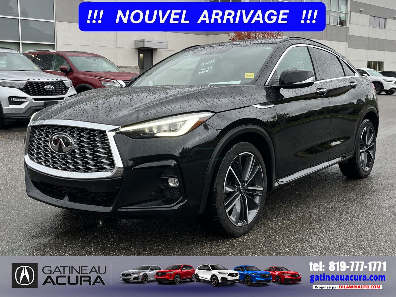 INFINITI QX55 ESSENTIAL AWD ***CLEAN CARFAX + NAV + TOIT + UN PROPRIO *** 2023 Noir Gatineau - photo #0