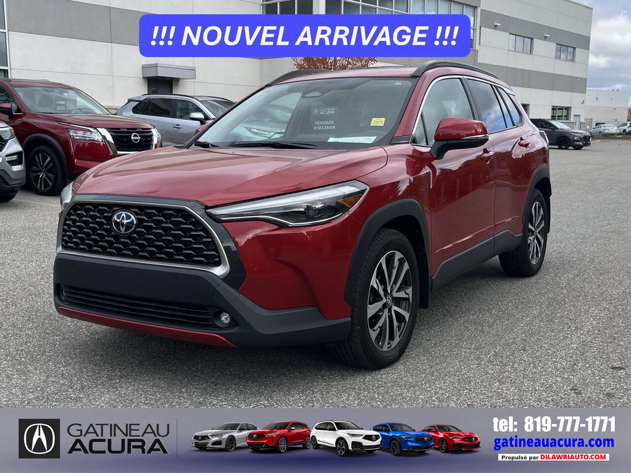 TOYOTA COROLLA CROSS XLE AWD ***CLEAN CARFAX + TOIT + CUIR *** 2023 Rouge Gatineau - photo #0