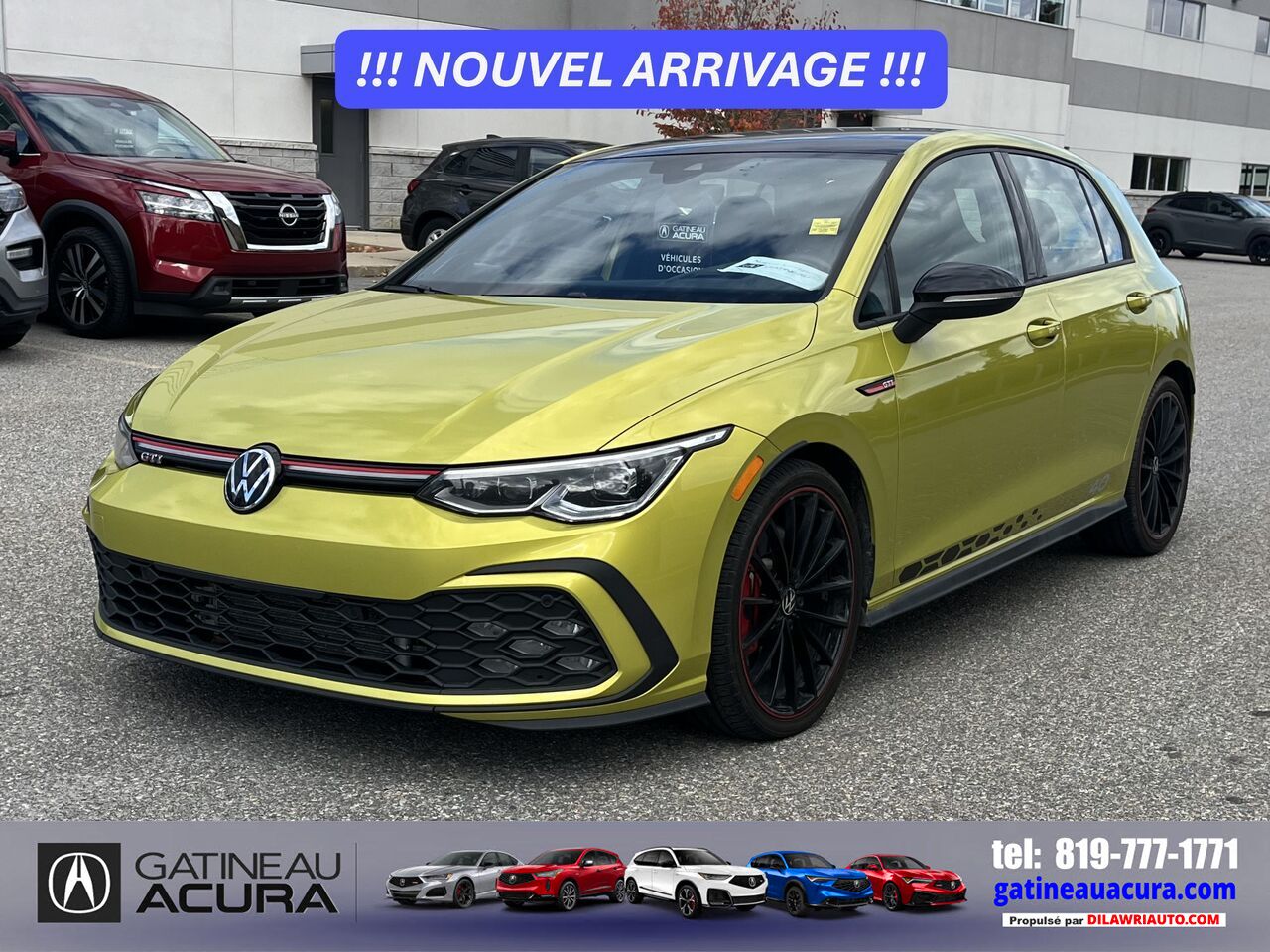 Volkswagen Golf GTI 40th Anniversary *** UN PROPRIO + CLEAN CARFAX + DSG*** 2023 Jaune Gatineau - photo #0
