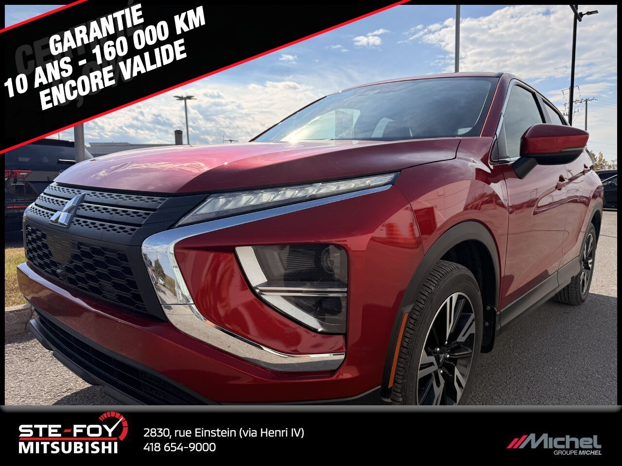 Mitsubishi Eclipse Cross ES AWD, SIÈGES CHAUFFANTS, GARANTIE 2032 2023 Rouge Ville de Québec - photo #0