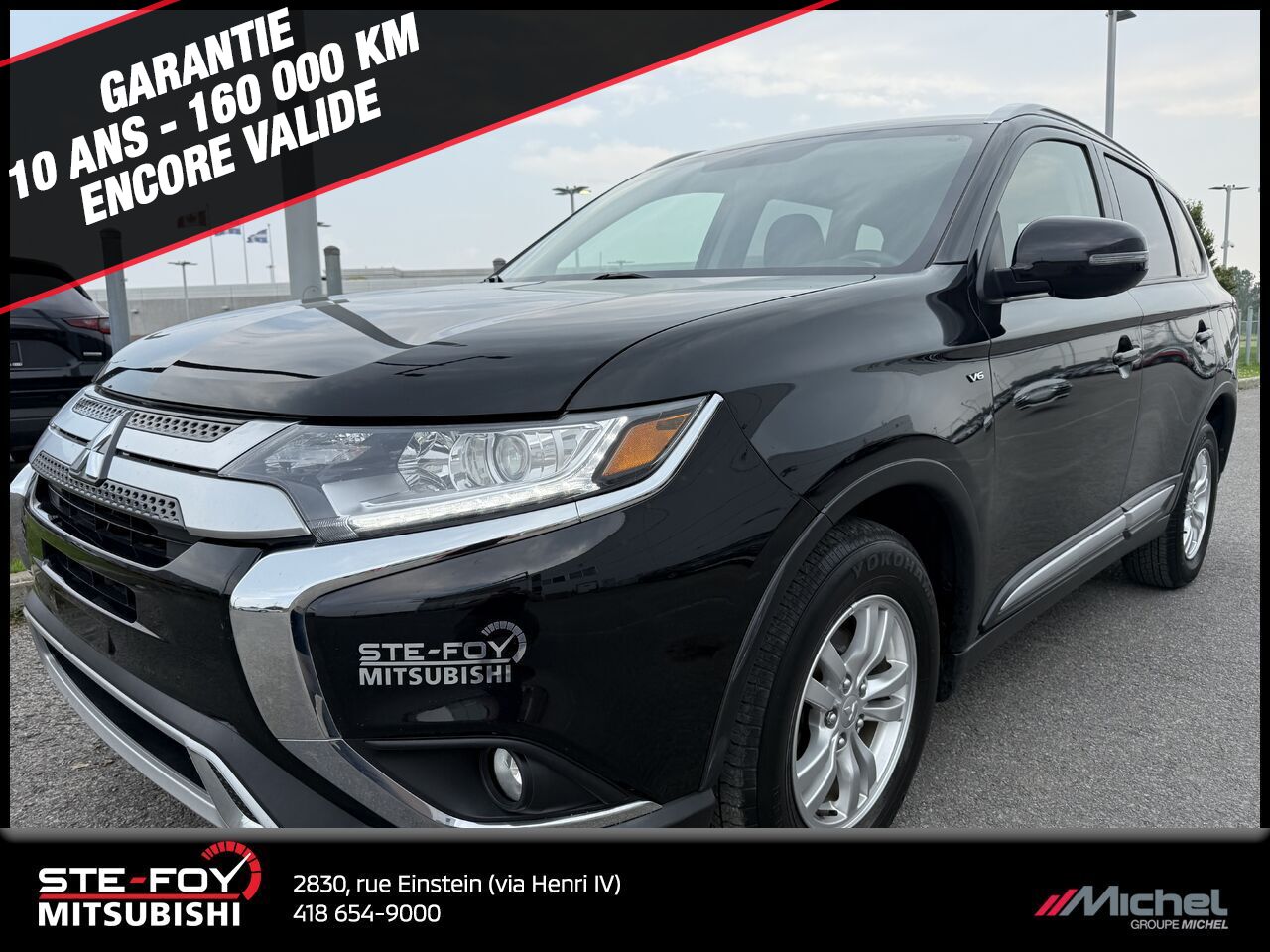 Mitsubishi Outlander SE AWD, TOIT OUV, SIÈGES CHAUFFANTS 2020 Noir Ville de Québec - photo #0