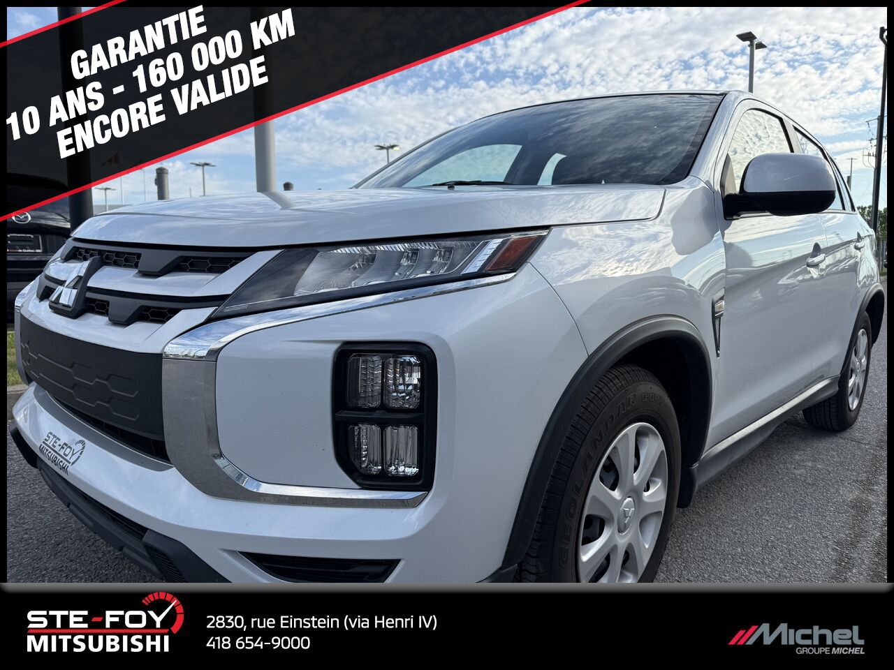 Mitsubishi RVR ES AWD, SIÈGES CHAUFFANTS, CAMÉRA DE RECUL, GARANTIE 2033 2024 Blanc Ville de Québec - photo #0