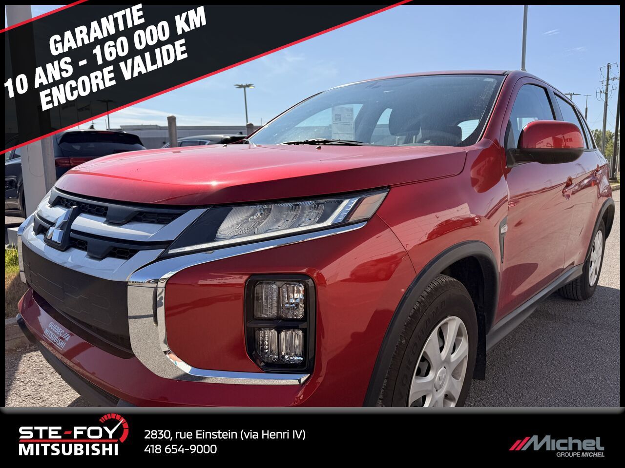 Mitsubishi RVR ES AWD, CAMÉRA DE RECUL, BAS KILLO, GARANTIE 2035 2025 Rouge Ville de Québec - photo #0
