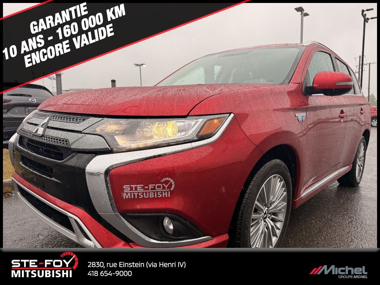 Mitsubishi Outlander PHEV LE AWD, GARANTIE 2031, SIÈGES CHAU, VOLANT CHAU 2022 Rouge Ville de Québec - photo #0