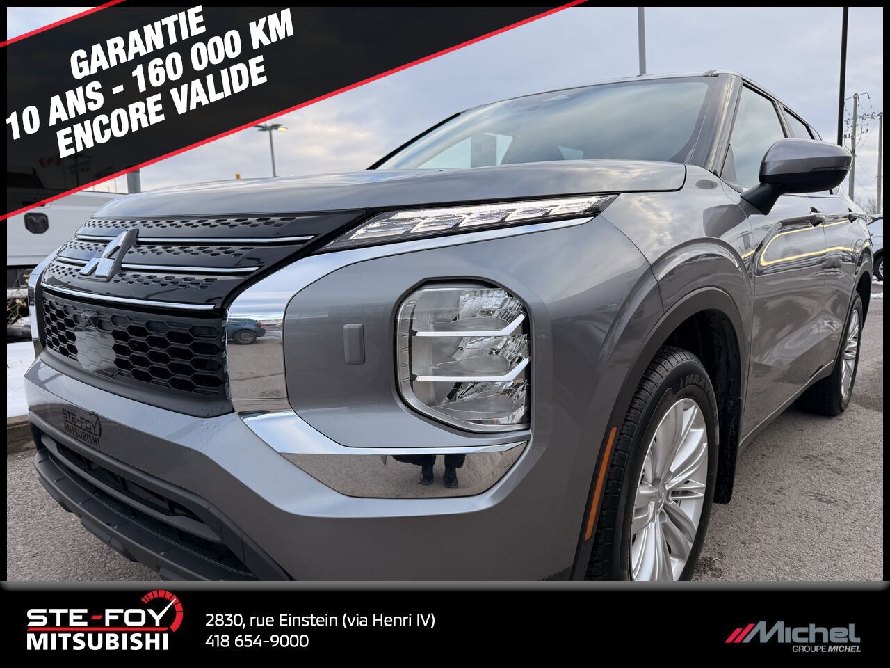 Mitsubishi Outlander ES AWD, SIÈGES CHUAFANTS, CAMÉRA DE RECUL 2023 Gris Ville de Québec - photo #0