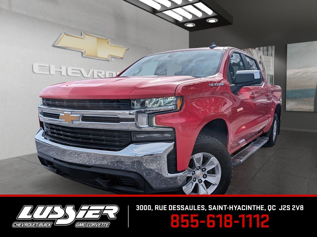Red 2020 Chevrolet Silverado 1500 LT Crew Cab 4WD Pickup Truck Four-Wheel Drive Automatic