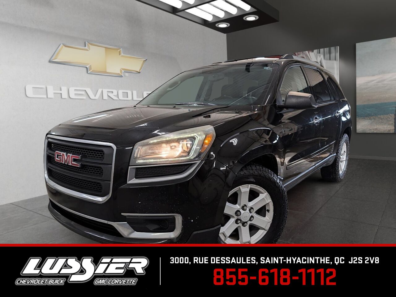 Black 2016 GMC Acadia SLE-2 FWD SUV / Crossover Front-Wheel Drive Automatic