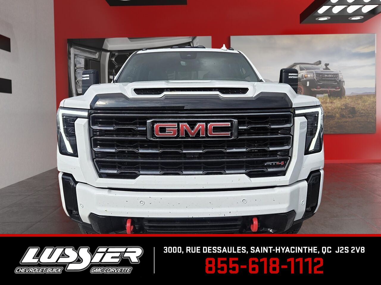 White 2026 GMC Sierra 2500HD AT4 Crew Cab 4WD Pickup Truck Four-Wheel Drive Automatic