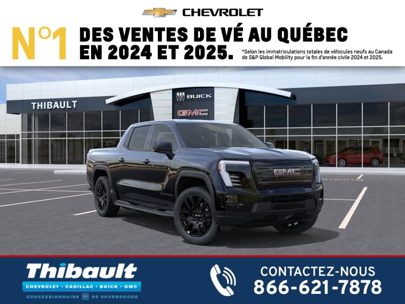 2026 GMC Sierra EV &Eacute;l&eacute;vation cabine multiplace 4RMe &agrave; autonomie prolong&eacute;e Onyx Black Sherbrooke - photo #0