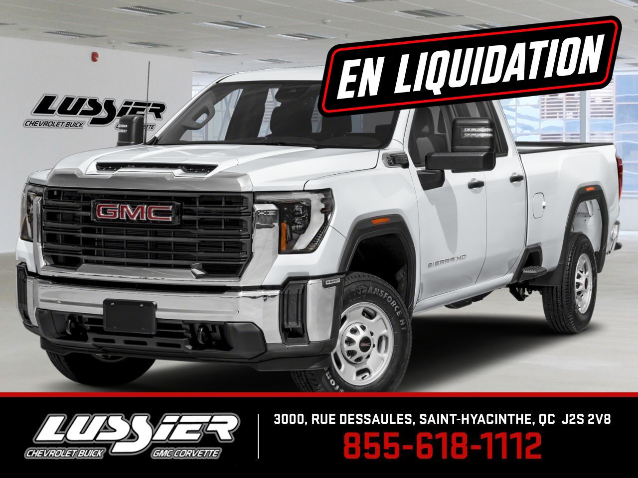 GMC Sierra 2500HD Pro cabine double 4RM 162 po 2024 Blanc sommet Saint-Hyacinthe - photo #0