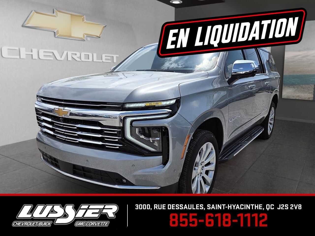 Gray 2025 Chevrolet Suburban Premier 4WD SUV / Crossover Four-Wheel Drive Automatic