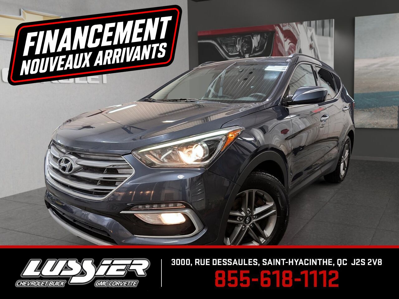 Gray 2018 Hyundai Santa Fe Sport 2.4L FWD SUV / Crossover Front-Wheel Drive Automatic