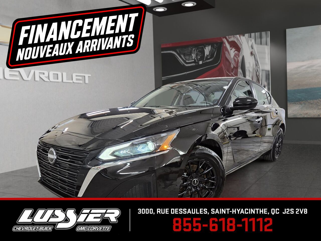 Black 2023 Nissan Altima 2.5 S AWD Sedan Automatic