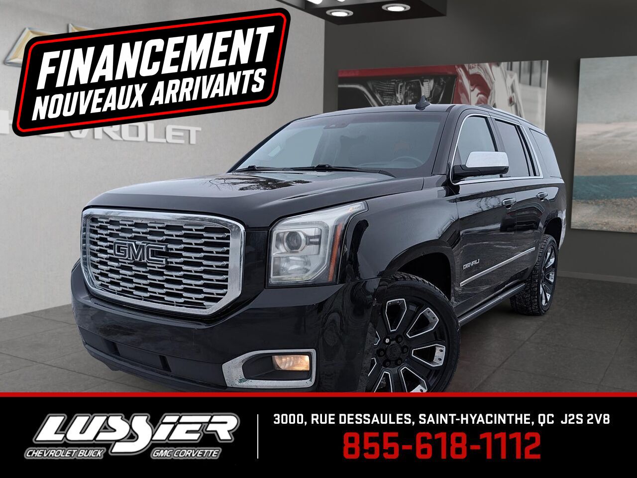 Black 2019 GMC Yukon Denali 4WD SUV / Crossover Four-Wheel Drive Automatic