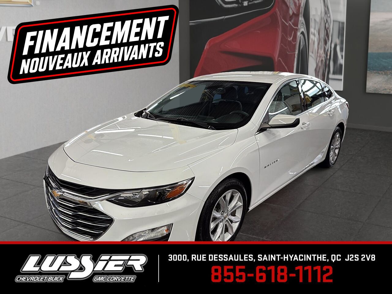 White 2022 Chevrolet Malibu LT FWD Sedan Front-Wheel Drive Automatic