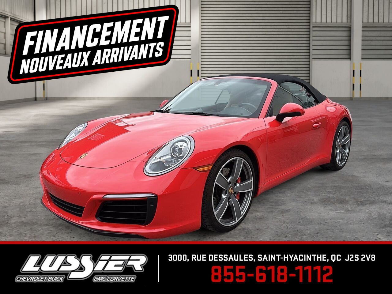 Red 2018 Porsche 911 Carrera S Cabriolet RWD Convertible Rear-Wheel Drive Automatic