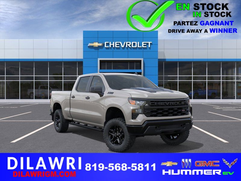 CHEVROLET Silverado 1500 Custom Trail Boss cabine multiplace 4RM 157 po 2026 SABLES BLANC Gatineau - photo #0