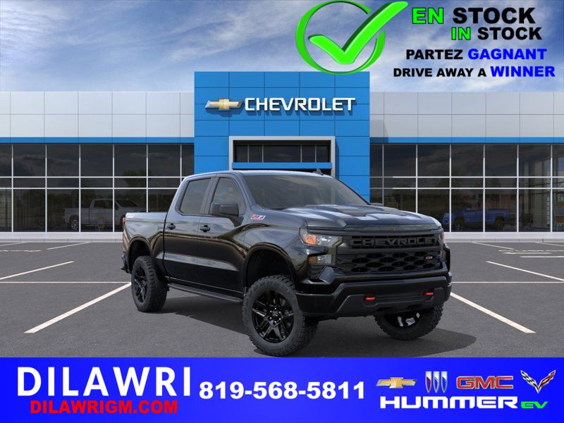 CHEVROLET Silverado 1500 Custom Trail Boss cabine multiplace 4RM 147 po 2026 NOIR Gatineau - photo #0