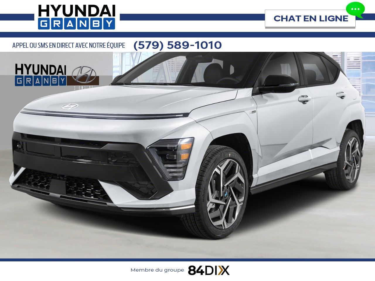 HYUNDAI Kona 2026 Blanc Atlas avec toit Noir abyssal Granby - photo #0