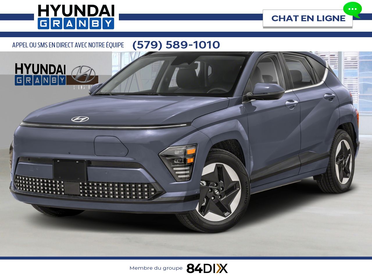 HYUNDAI Kona &eacute;lectrique 2026 Bleu Meta Granby - photo #0