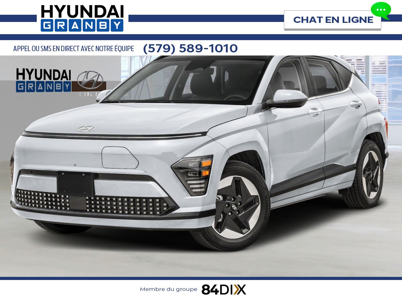 HYUNDAI Kona &eacute;lectrique 2026 Blanc Atlas Granby - photo #0