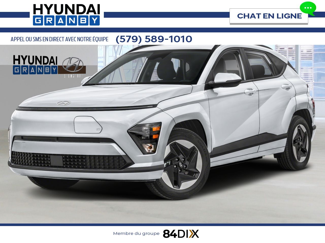 HYUNDAI Kona &eacute;lectrique 2026 Blanc Atlas Granby - photo #0