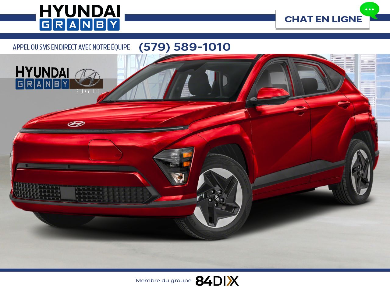 HYUNDAI Kona &eacute;lectrique 2026 Rouge ultime Granby - photo #0