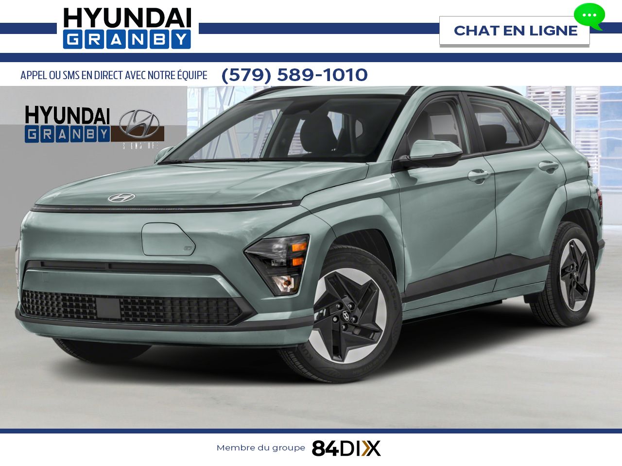 HYUNDAI Kona &eacute;lectrique 2026 Vert mirage Granby - photo #0