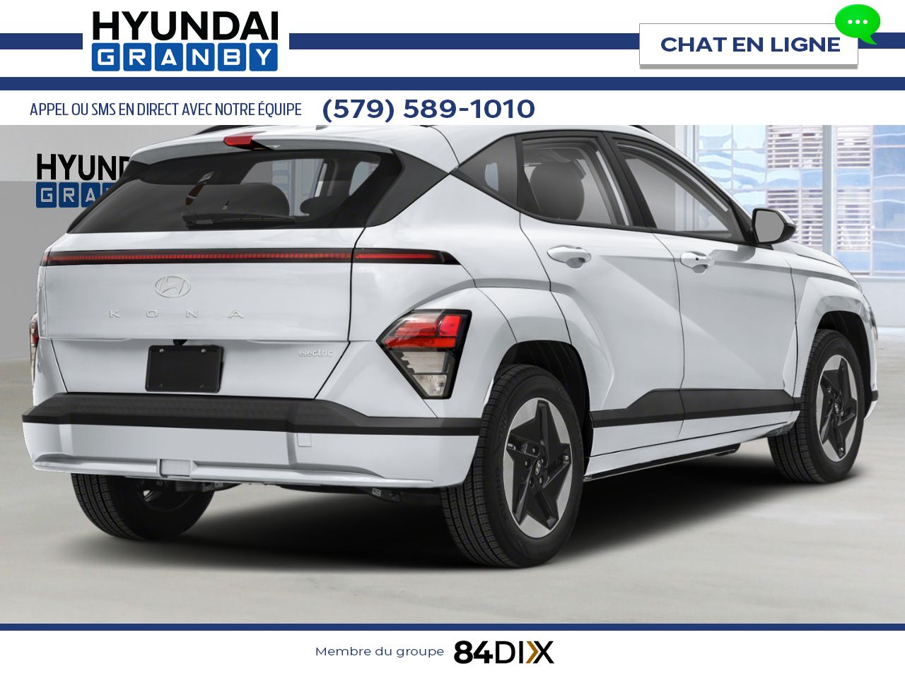 HYUNDAI Kona &eacute;lectrique 2026 Blanc Atlas Granby - photo #1