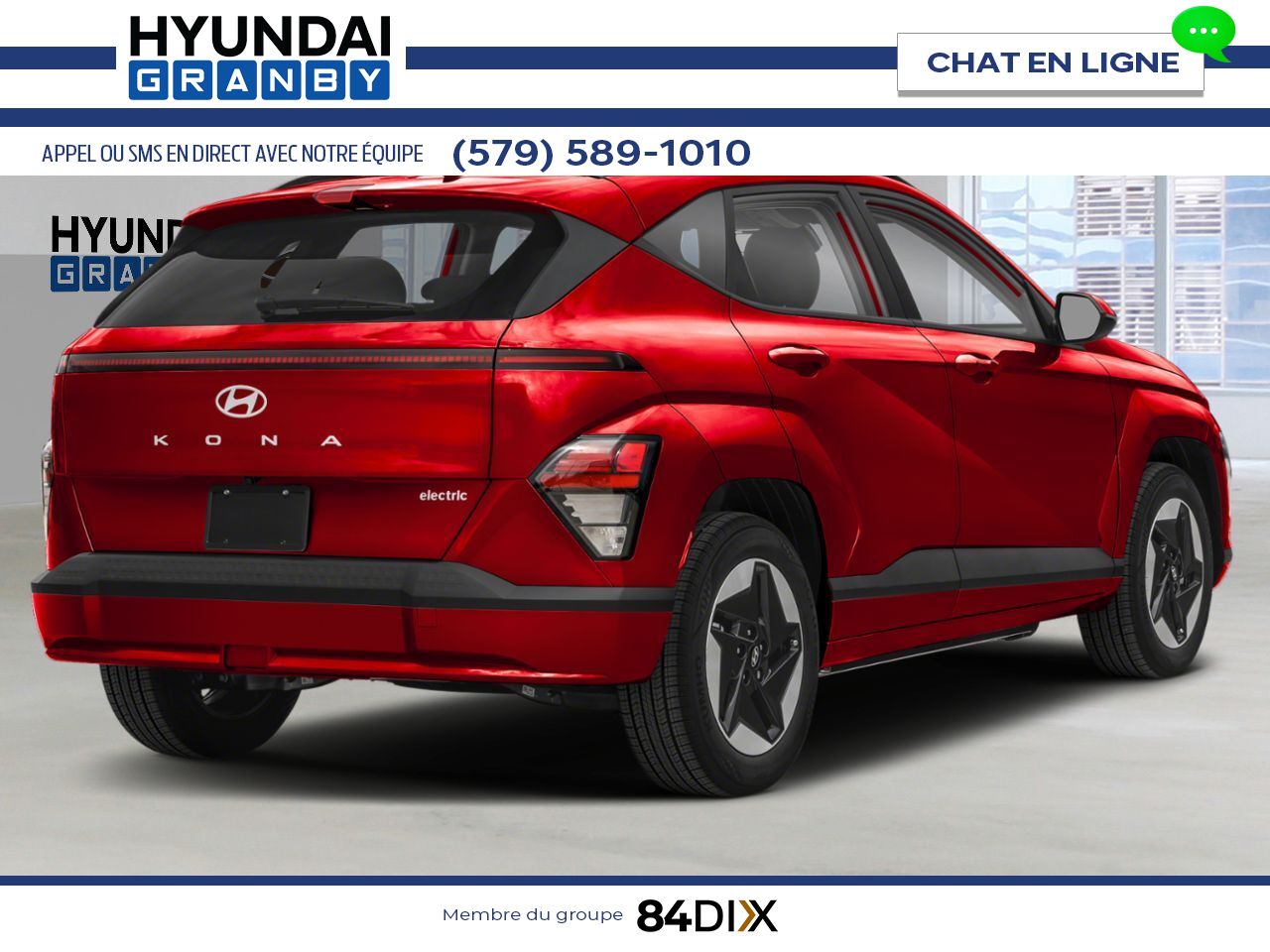 HYUNDAI Kona &eacute;lectrique 2026 Rouge ultime Granby - photo #1