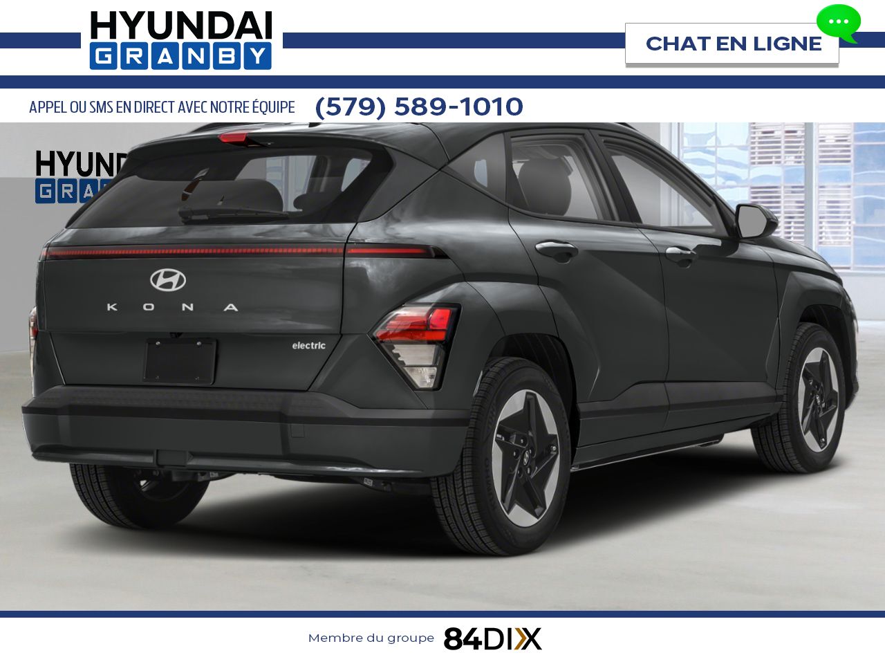HYUNDAI Kona &eacute;lectrique 2026 Gris &eacute;cotronique Granby - photo #1