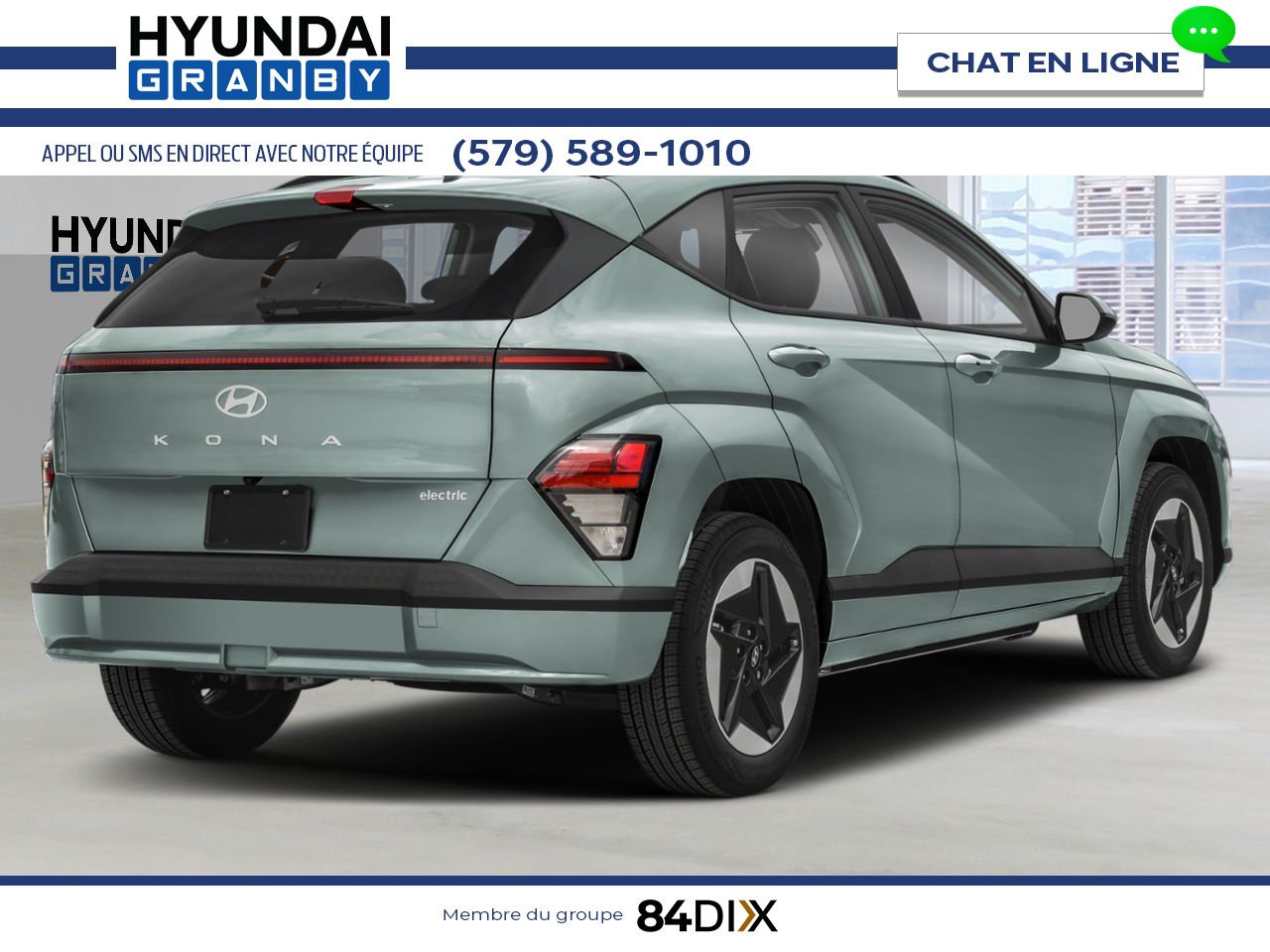 HYUNDAI Kona &eacute;lectrique 2026 Vert mirage Granby - photo #1