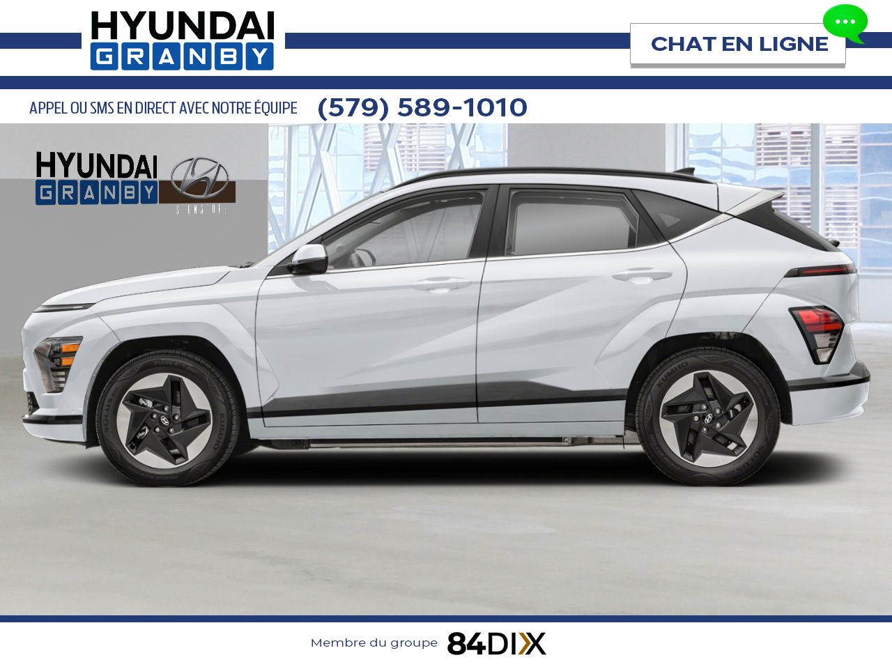 HYUNDAI Kona &eacute;lectrique 2026 Blanc Atlas Granby - photo #1
