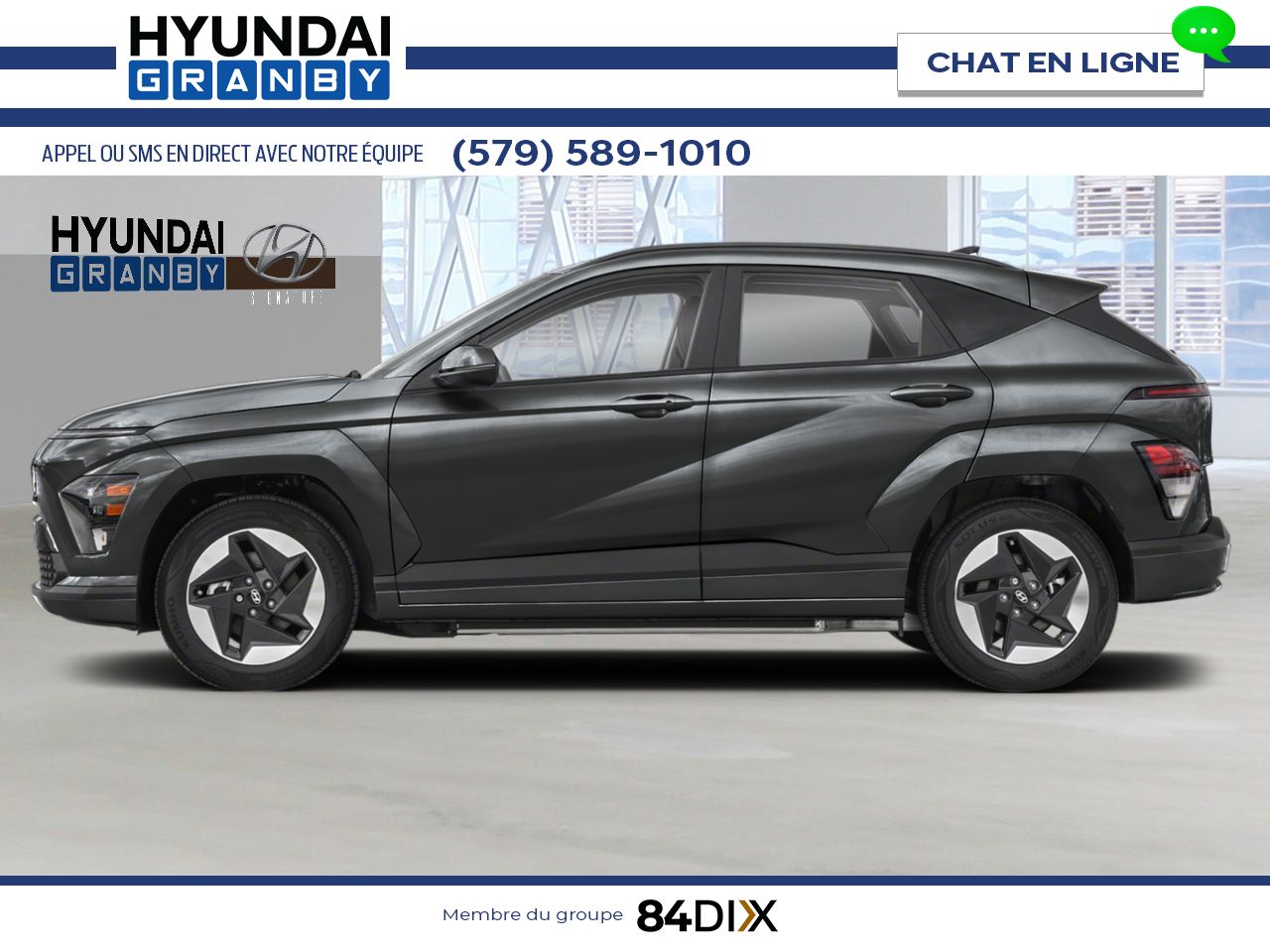 HYUNDAI Kona &eacute;lectrique 2026 Gris &eacute;cotronique Granby - photo #2