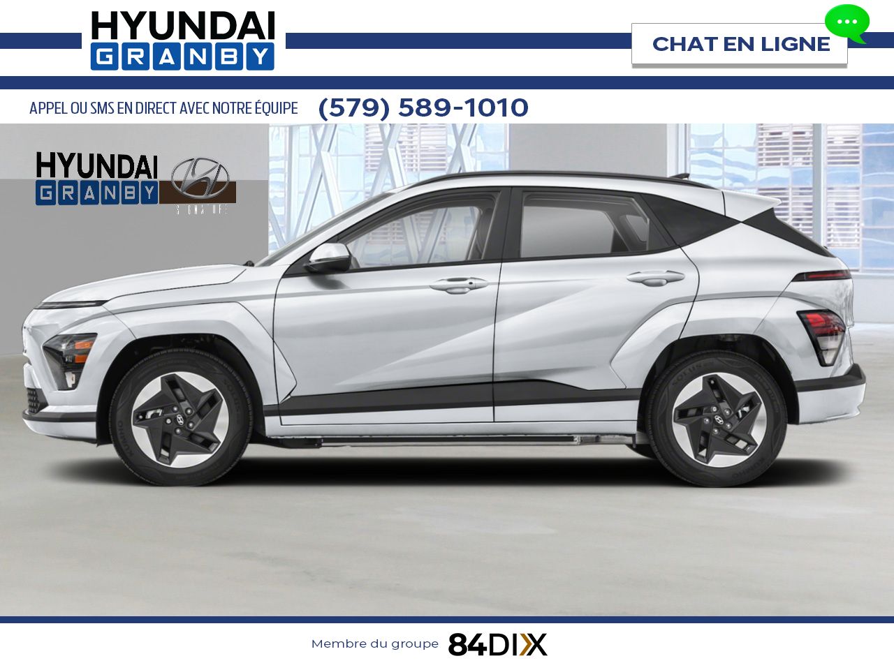 HYUNDAI Kona &eacute;lectrique 2026 Blanc Atlas Granby - photo #2