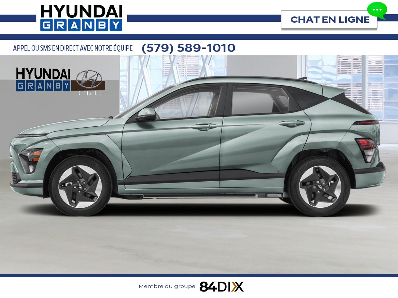 HYUNDAI Kona &eacute;lectrique 2026 Vert mirage Granby - photo #2