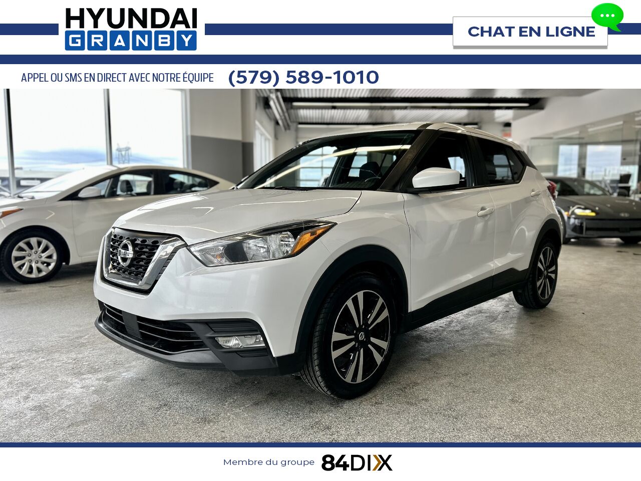 Nissan Kicks 2020 Blanc Granby - photo #3
