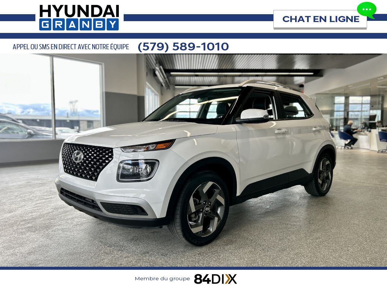 Hyundai Venue 2024 Blanc Granby - photo #3