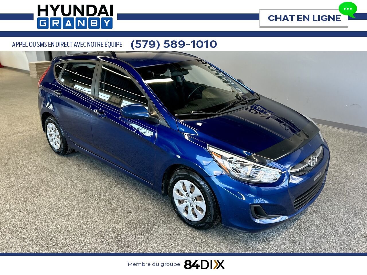 2015 Hyundai Accent Blue Granby - photo #1