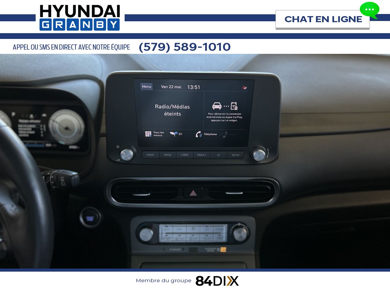 Hyundai Kona &eacute;lectrique 2022 Bleu Granby - photo #13