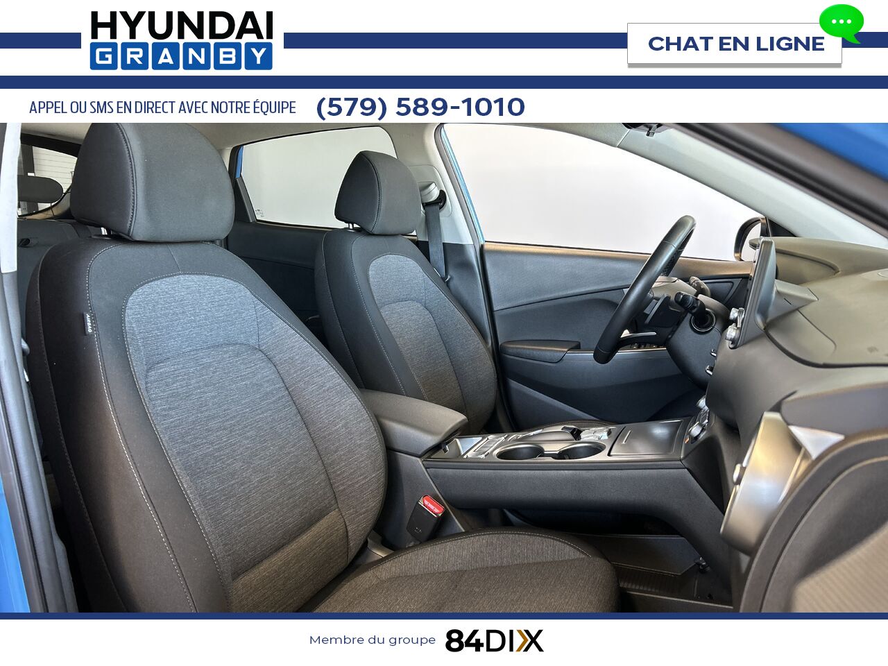 Hyundai Kona &eacute;lectrique 2022 Bleu Granby - photo #18