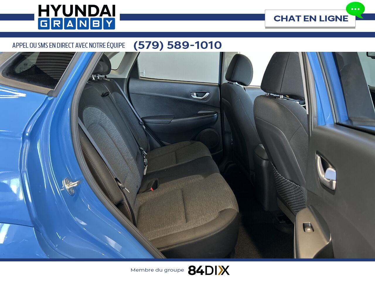 Hyundai Kona &eacute;lectrique 2022 Bleu Granby - photo #20