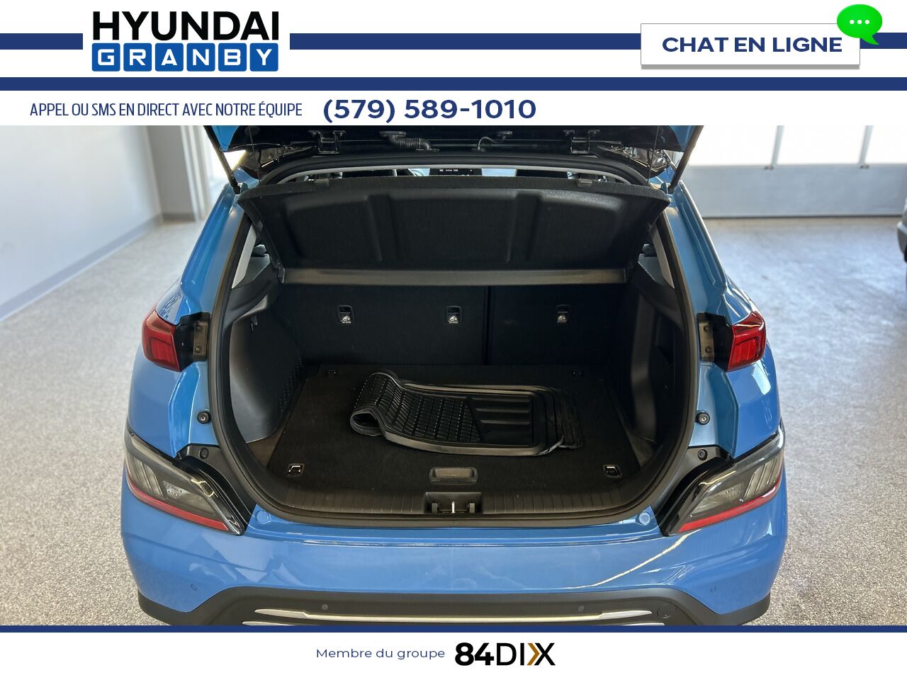 Hyundai Kona &eacute;lectrique 2022 Bleu Granby - photo #21