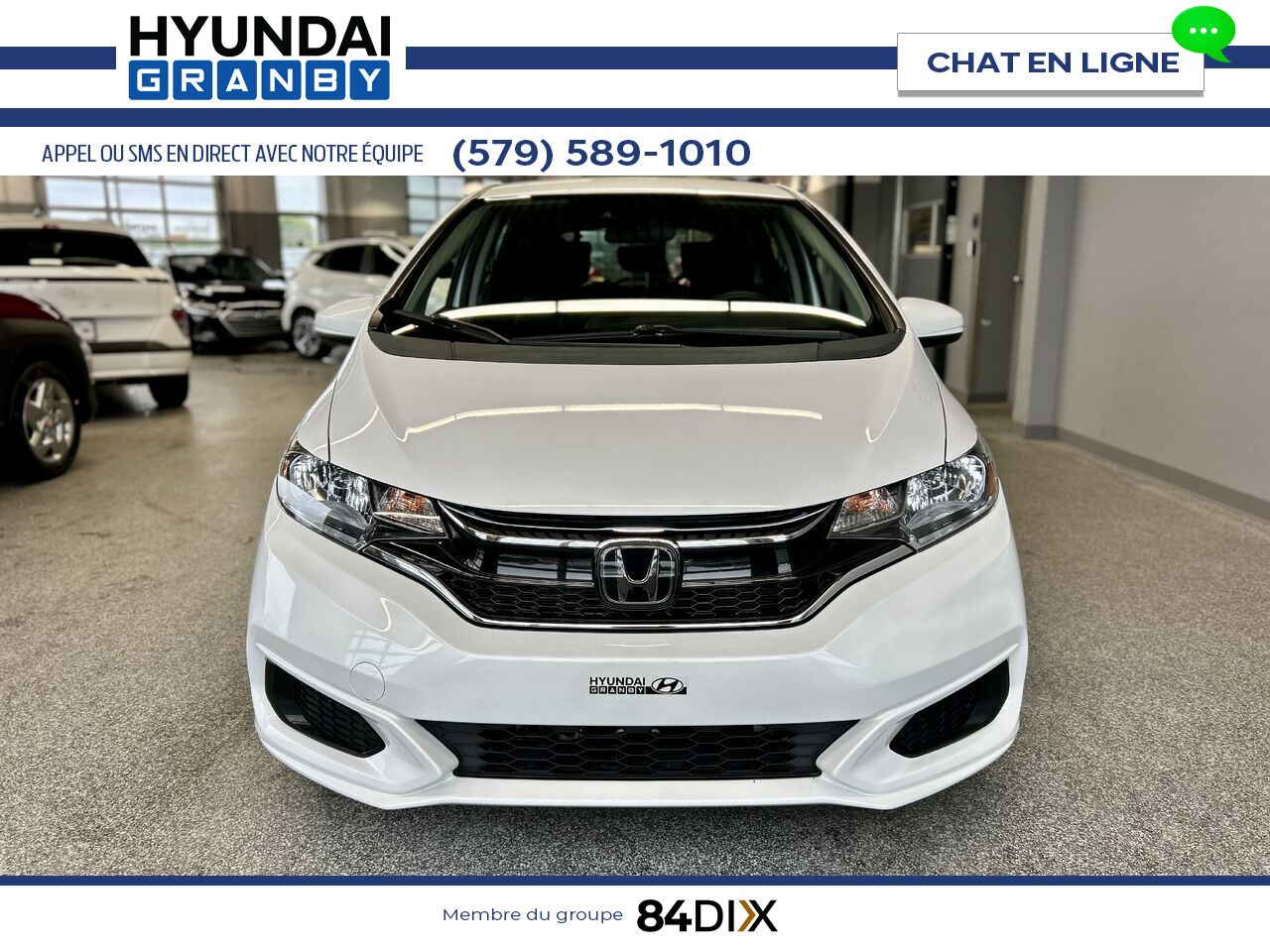 Honda Fit 2019 Blanc Granby - photo #2