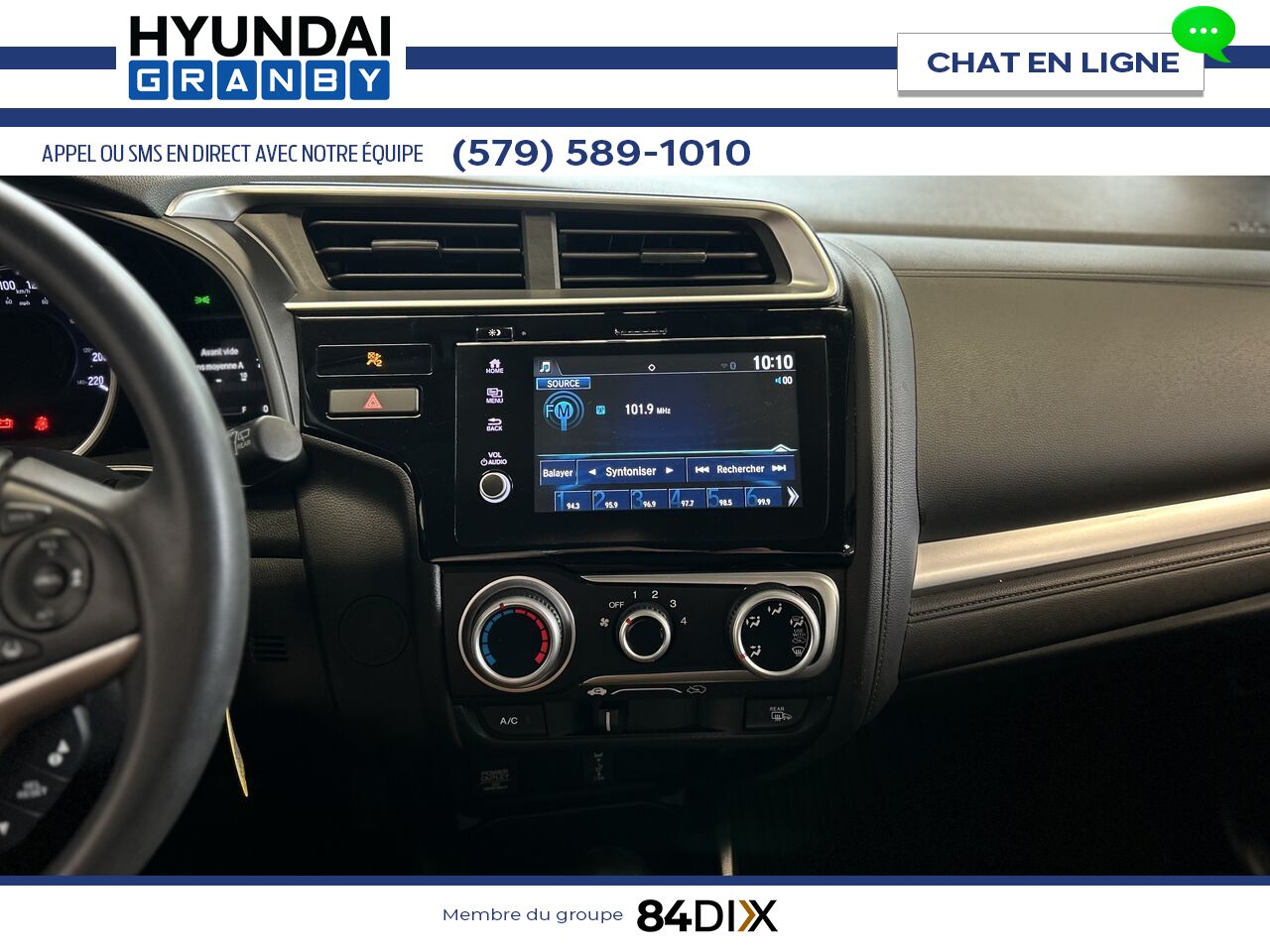 Honda Fit 2019 Blanc Granby - photo #12